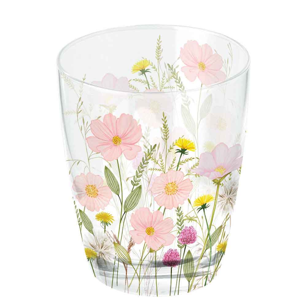 Trinkglas Pastell Blumen