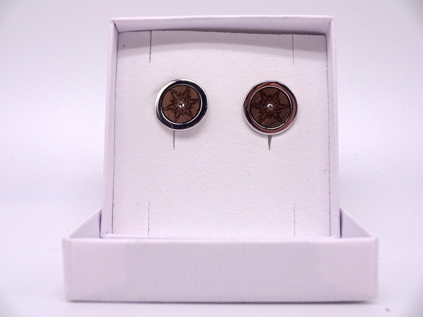 Ohrstecker Edelweiß und Kristall