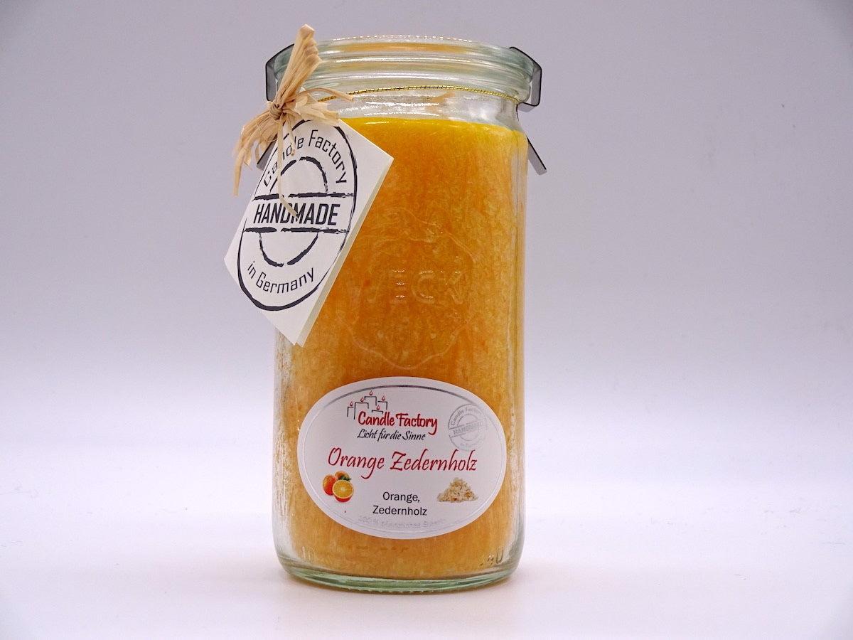 Orangen-Zedernholz Jumbo Kerze