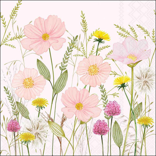 Lunchserviette Pastell Blumen