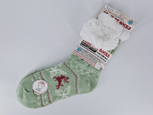 Hüttensocken Mint Hirsch