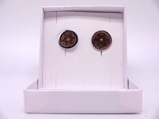 Ohrstecker Edelweiß und Kristall